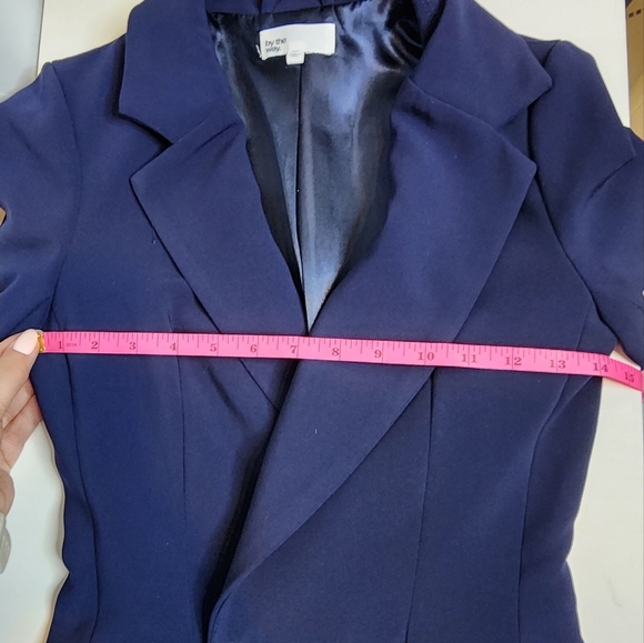Elegant Navy Double-Breasted Women's Dress Blazer XXS (FAST SHIPPING) - Picture 8 of 10